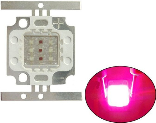 Led 10w Híbrido Acuario Plantado 75% Rojo Con 25% Azul -$9