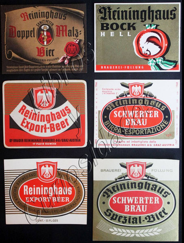 Etiquetas De Cerveza Antiguas Reininghaus 6 Distinta 28074