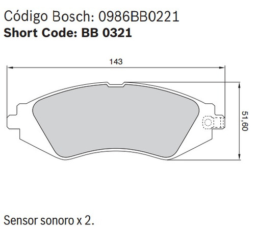 Pastillas De Freno Delanteras Bosch Chevrolet Aveo / Nubira