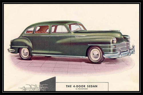 Chrysler Sedan Año 1946 Autos - Lámina 45x30 Cm.