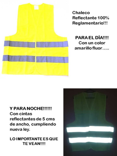 Imagen 5 de 7 de Chaleco Reflectante 2 Cintas Clase 2 Reglamentario