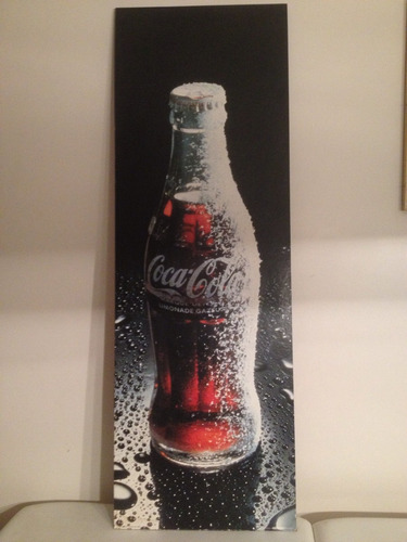 Poster En Madera Cocacola Vintage Año 1987 Hecho En Alemania