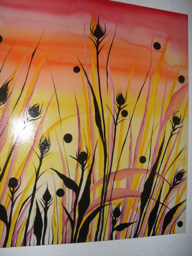 Cuadro Decorativo - Juncos Atardecer 70 X 60 Cm