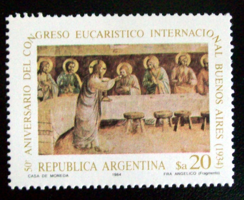 Argentina Arte, Sello Gj 2180 Cong Eucarístico 84 Mint L5323