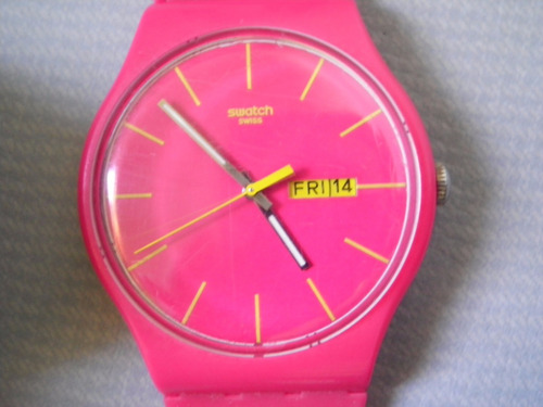 Reloj Swatch Quartz Swiss Rubine Rebel Sour 704 Fucsia