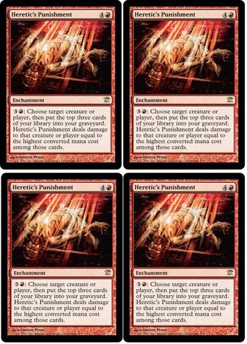 Cartas Magic: 4 Heretic's Punishment Nmint Innistrad!!