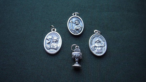 Medallas Religiosas En Alpaca, Diferentes Santos