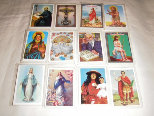 Imagen 2 de 6 de Estampas Religiosas Plastificadas Con Oración X 100