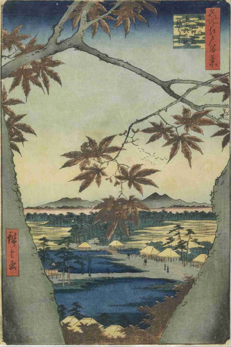 Lienzo Canvas Arte Utagawa Hojas Arce Puente Japón 75x50