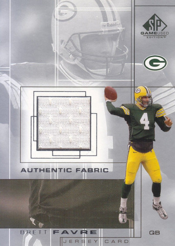 2001 Sp Game Used Edition Jersey Brett Favre Qb Packers