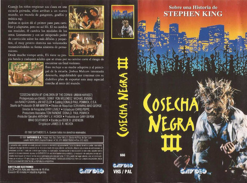 Cosecha Negra Iii Vhs Children Of The Corn Iii S King Terror