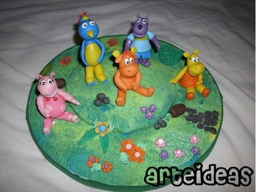 Arreglo Torta Backyardigans!!! (fiestas, Porcelana Fría)