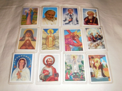 Imagen 4 de 6 de Estampas Religiosas Plastificadas Con Oración X 100