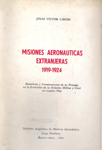 Misiones Aeronáuticas Extranjeras 1919-1924