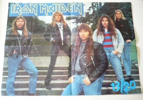 Iron Maiden Poster Color Cuadruple Años 90s Rock Heavy Metal