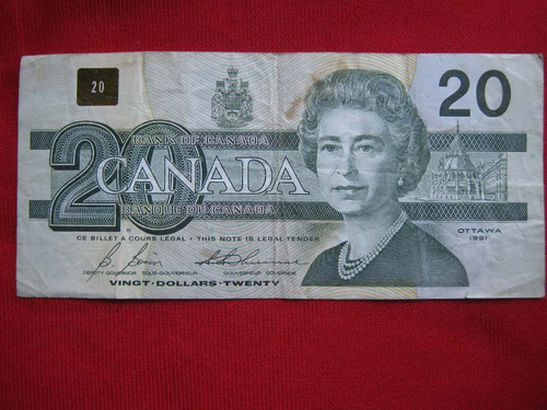 Canadá 20 Dolares 1991