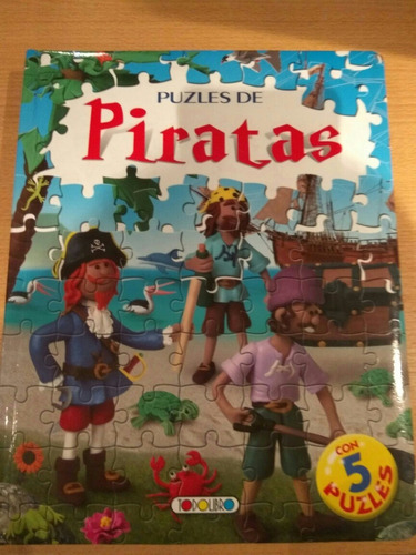 Puzles De Piratas, Con 5 Puzzles. Excelente, C/ Nuevo!