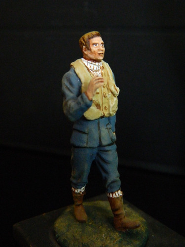 Figura 54 Mm O 1/32 Piloto Raf 2gm Decorada, En Metal
