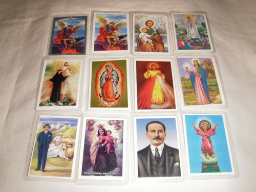 Imagen 5 de 6 de Estampas Religiosas Plastificadas Con Oración X 100