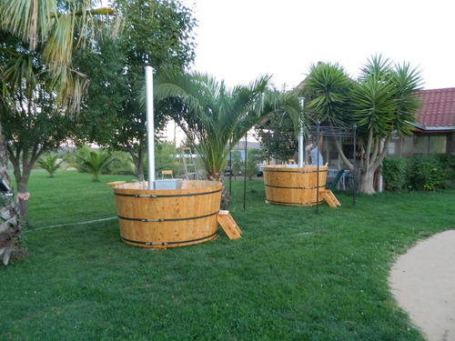 Tina Caliente Madera Ciprés 6 Pax Caldera Galvanizada