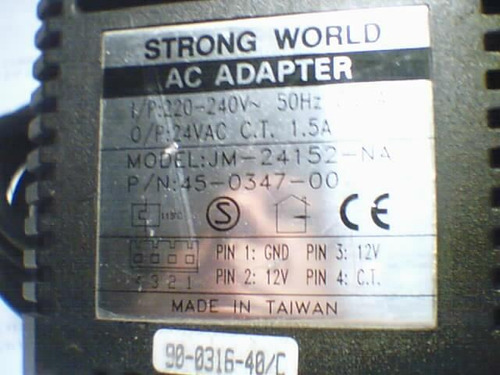 Strong World 12+12vca 1,5a Strong World  Power Supply Usada