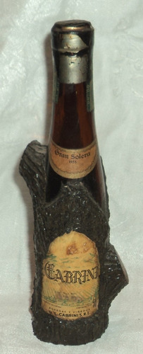 Antigua Botellita Vino Gran Solera Cabrini Vacia G3