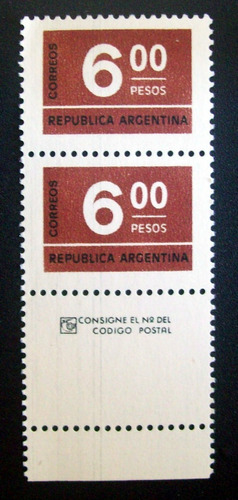 Argentina, Gj 1725 Bcj Cifra 6p Fluor Mate Compl Mint L1984