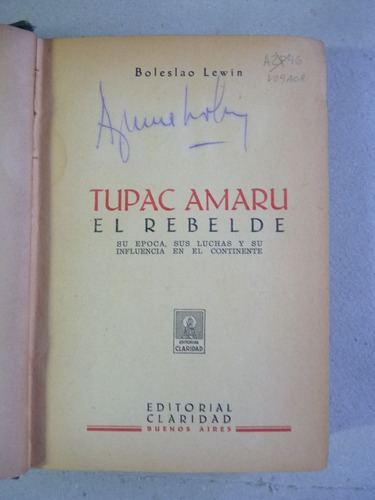 Lewin, B. Tupac Amaru. 1943