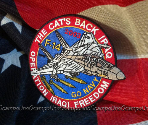 Usn Fighter Pilot F14 Tomcat Op. Iraqi Freedom Patch. Nuevo.