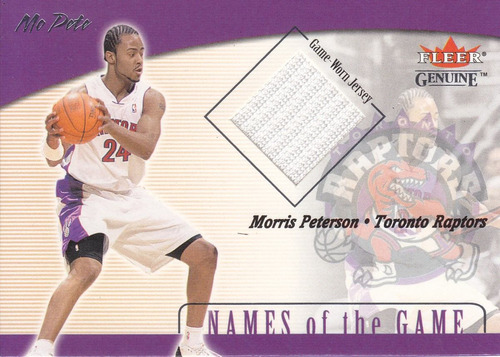 2001-02 Fleer Genuine Jersey Morris Peterson Raptors