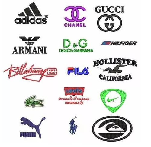 Coleção Matriz Bordados Logo Marca Carro Nike Lacoste adidas