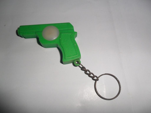 Llavero Retro Miniatura Pistola Revolver Linterna Ilumina