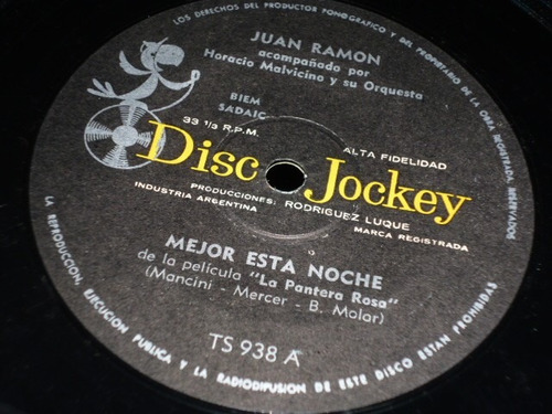 Juan Ramon Mejor Esta Noche Vinilo Simple Argentino