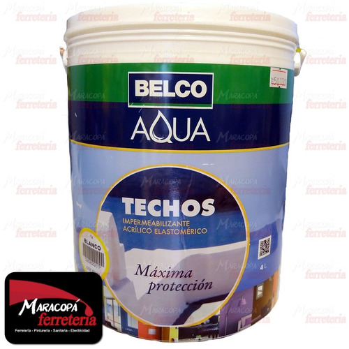 Membrana Liquida Pintura Aqua Techos Belco 5 Kg Premium