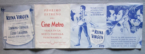 Antiguo Folleto Programa Del Cine Metro