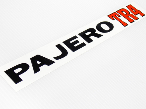 Imagem 3 de 3 de Adesivo Pajero Tr4 Tampa Traseira Em Preto Tr4003