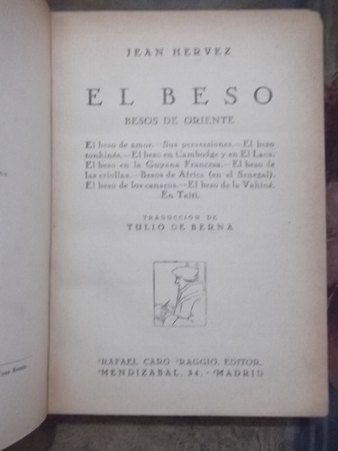 El Beso (besos De Oriente) Jean Hervez 1930