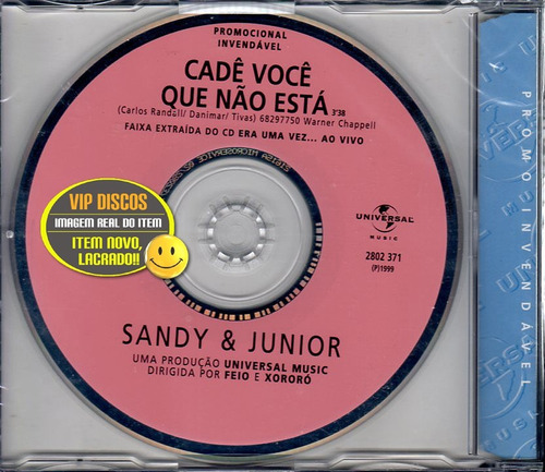 Cd Sandy E Junior Single Cade Você Que Não Esta - Lacrado!!