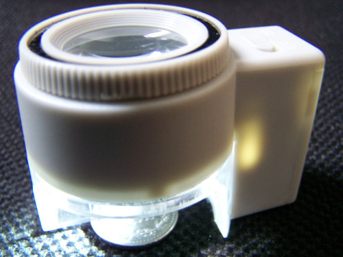 Lupa Lente Cristal 8x Led Grafologia Medicion 0.1mm Vidrio