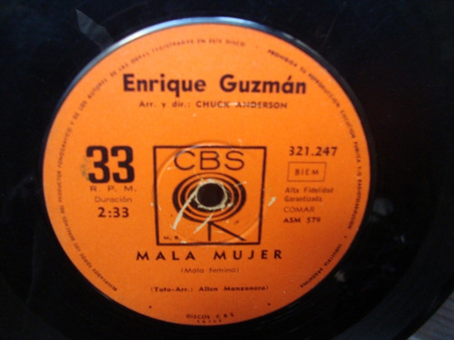 Enrique Guzman - Te Guardare En El Corazon/mala Mujer Simple