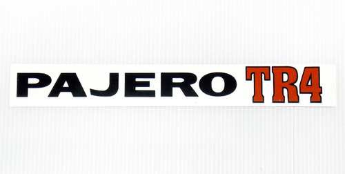 Emblema Adesivo Pajero Tr4 Tampa Traseira Em Preto Tuning