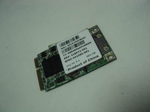 Placa Rede Mini Pci Wi-fi Hp Spare 441090 001 Para Notebook