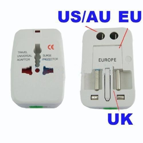 Imagen 2 de 3 de Adaptador Convertidor De Viaje Universal Us Mex Eu Au Uk