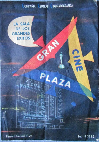 Antiguo Folleto Publicidad Programa Del Gran Cine Plaza