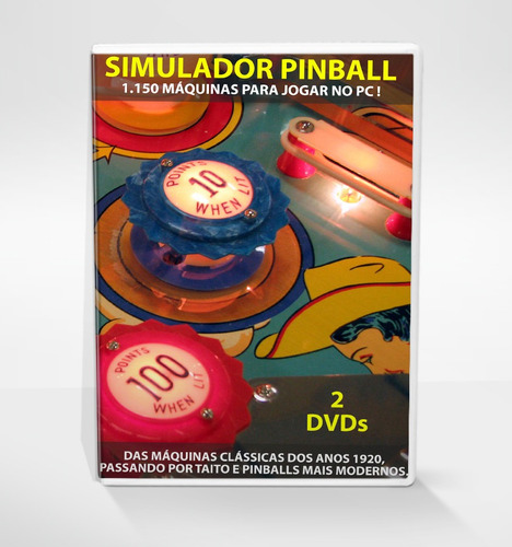 Simulador De Máquinas Pinball Pc + De 1000 Máquinas - 2 Dvds