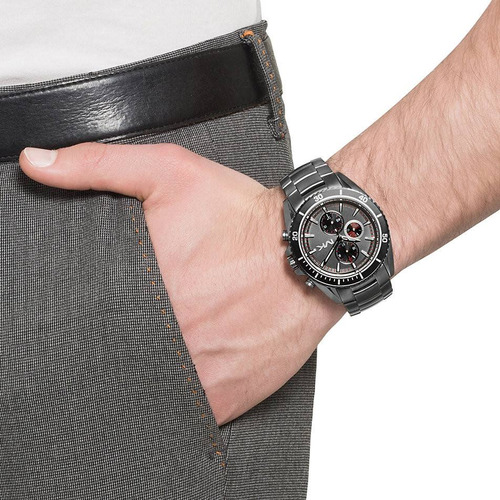Relógio Michael Kors Mk8340 Lansing Orig Chron Anal Grey
