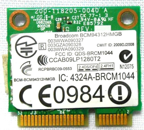Tarjeta Wireless Bcm94312hmg Ipp9