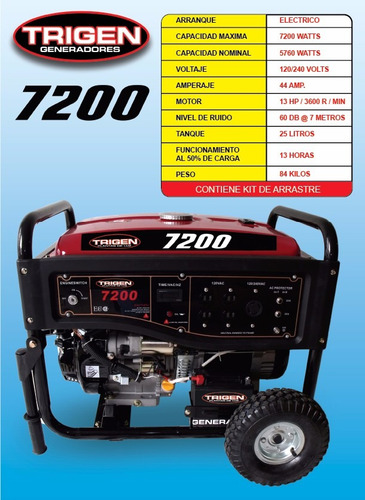 Generador De Luz 7200 Watts Trigen A/electrico