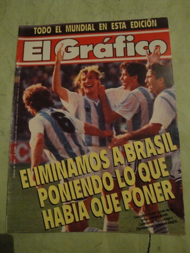 El Grafico 3690 Argentina 1 Brasil 0 Maradona Alemania