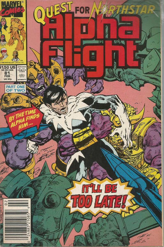 Alpha Flight N° 81 - Em Inglês - Editora Marvel - Formato 17 X 26 - Capa Mole - 1990 - Bonellihq Cx02 Abr24